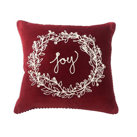 Cushion With Cord Piping "Joy" Red