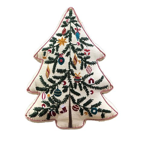 Cushion Christmas Tree Shape Beige