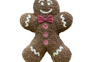 Cushion Gingerbread Teddy Boy Brown