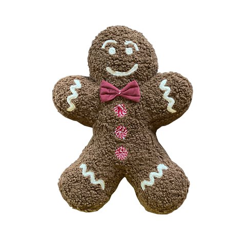 Cushion Gingerbread Teddy Boy Brown