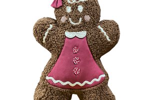 Cushion Gingerbread Teddy Girl Gold