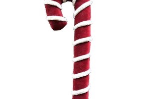 Cushion Velvet Candy Shape Red White