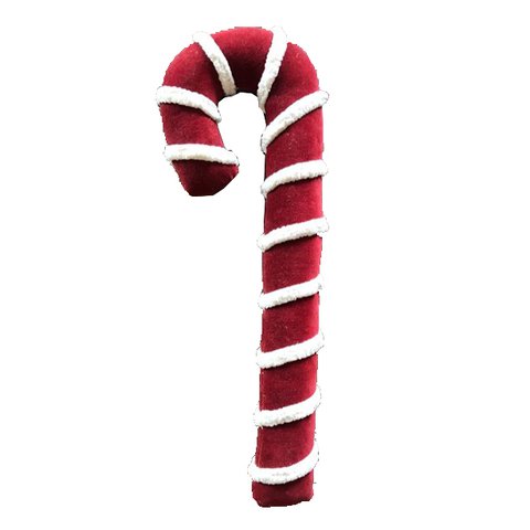 Cushion Velvet Candy Shape Red White