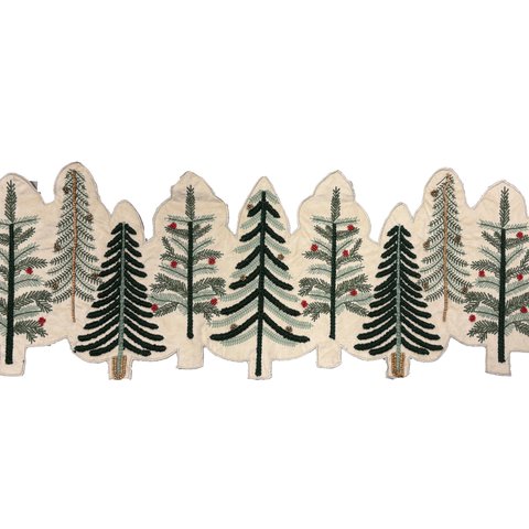 Runner Christmas Tree Shapes Green