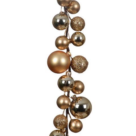 Xmas Garland With Matt & Shiny Ball