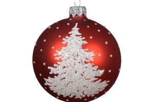 Xmas Ball Matt Snow Tree