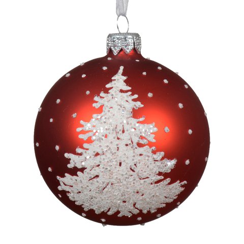 Xmas Ball Matt Snow Tree