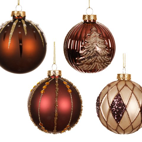 Xmas Balls Matt & Shiny Glitter