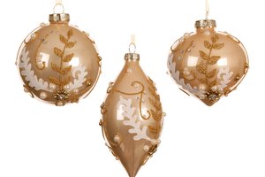 Xmas Balls Shiny With Pearl And Glitter