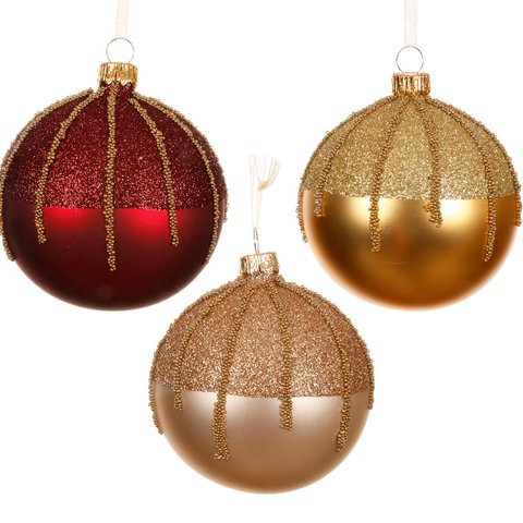 Xmas Ball Matt Ballotine With Lines