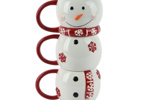 Xmas Set of 3 Mugs Snowman