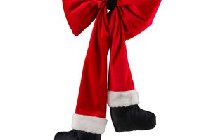 Xmas Bow With Santa Legs