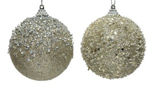 Xmas Ball Beads Champagne