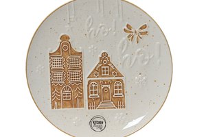 Xmas Plate Gingerbread Home