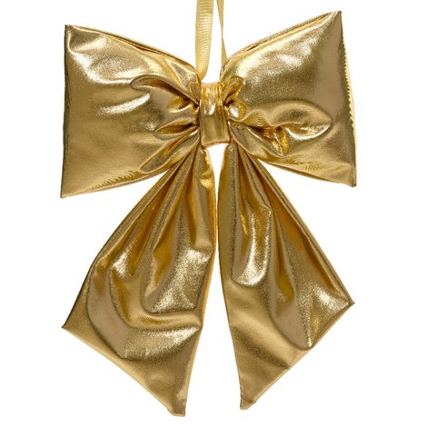 Xmas Bow Gold Metallic