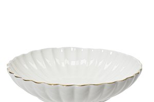 Bowl Round With Gold Edge