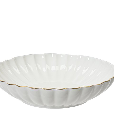 Bowl Round With Gold Edge