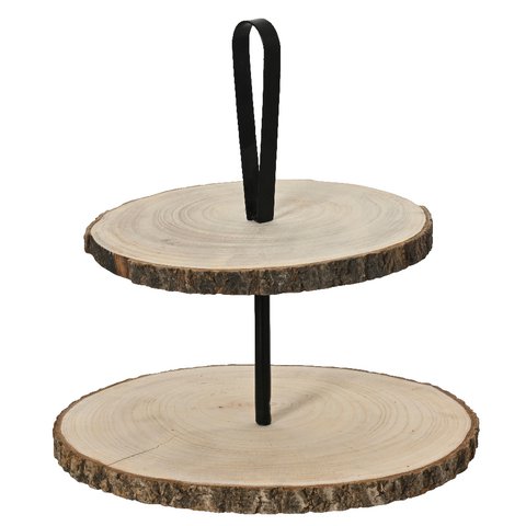 Etagere Wood With Two Layers