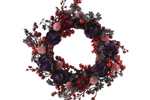 Xmas Wreath With Pumpkins/Berries