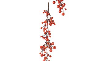Xmas Garland Redberries With Gold