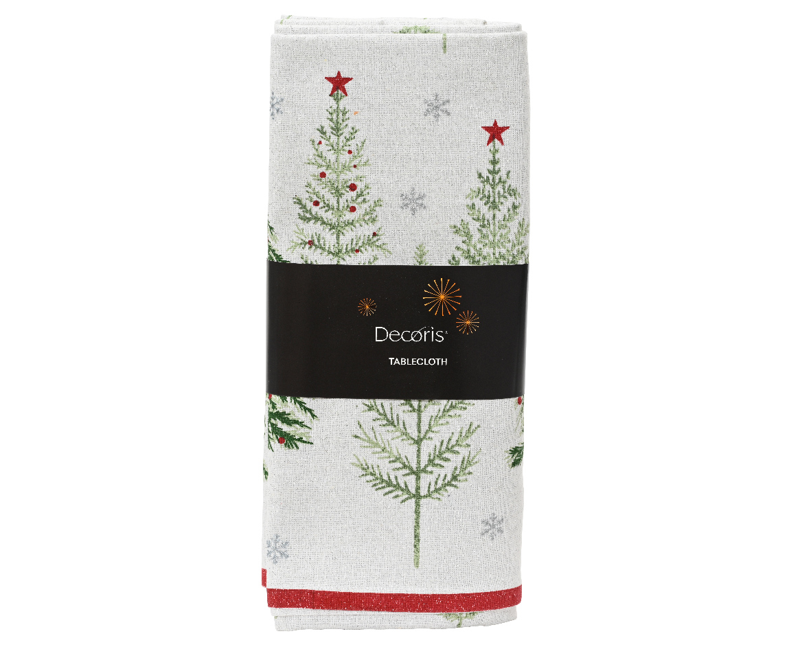 Xmas Tablecloth Tree White