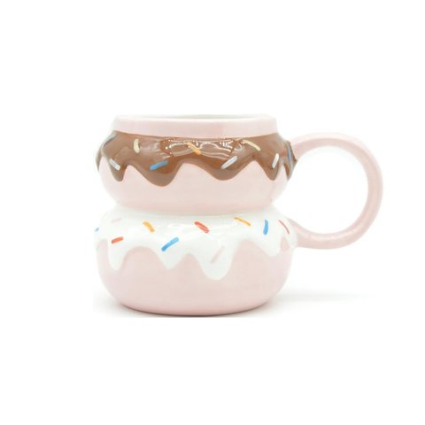 Mug Donut Shape Pink