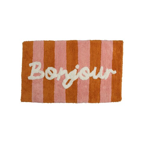 Bathmat "Bonjour"