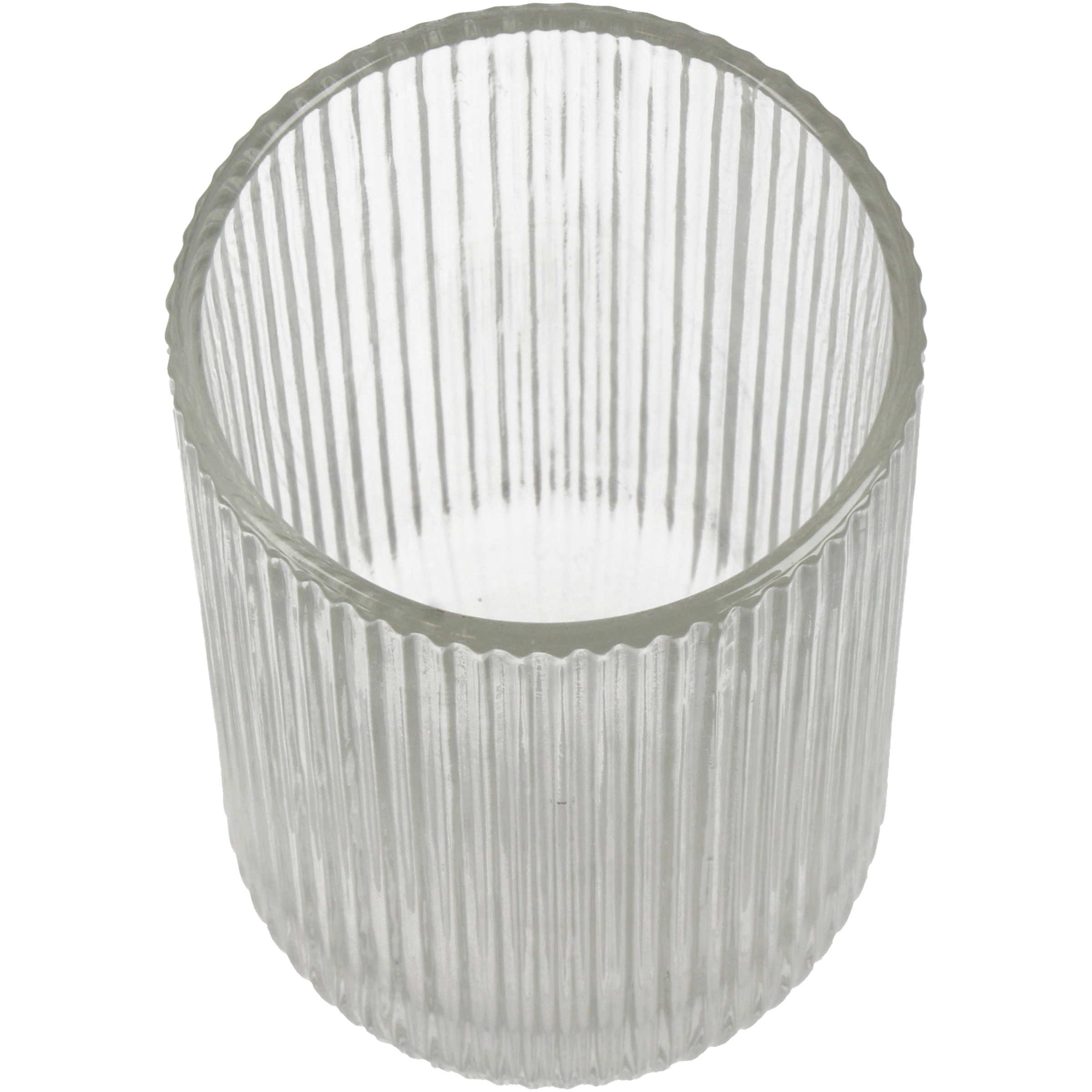 Candle Holder Stripe Glass