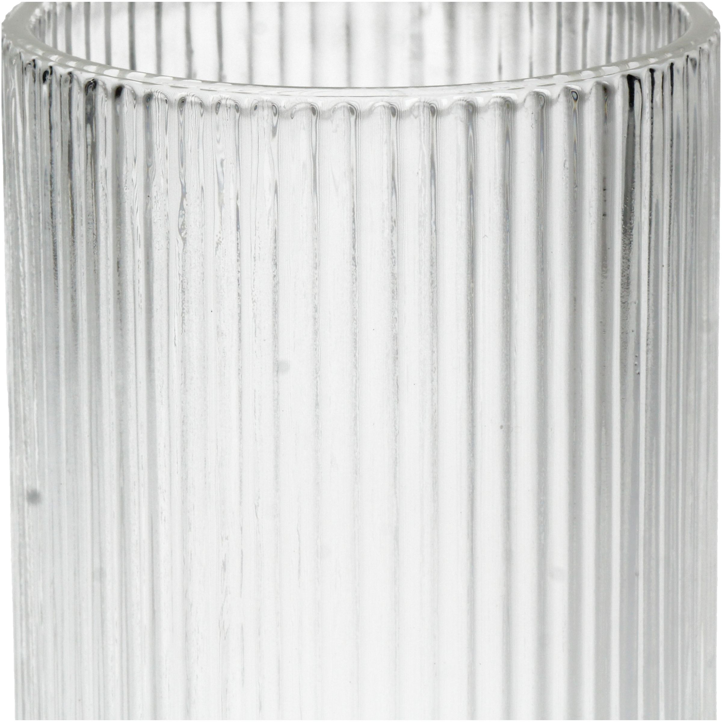 Candle Holder Stripe Glass