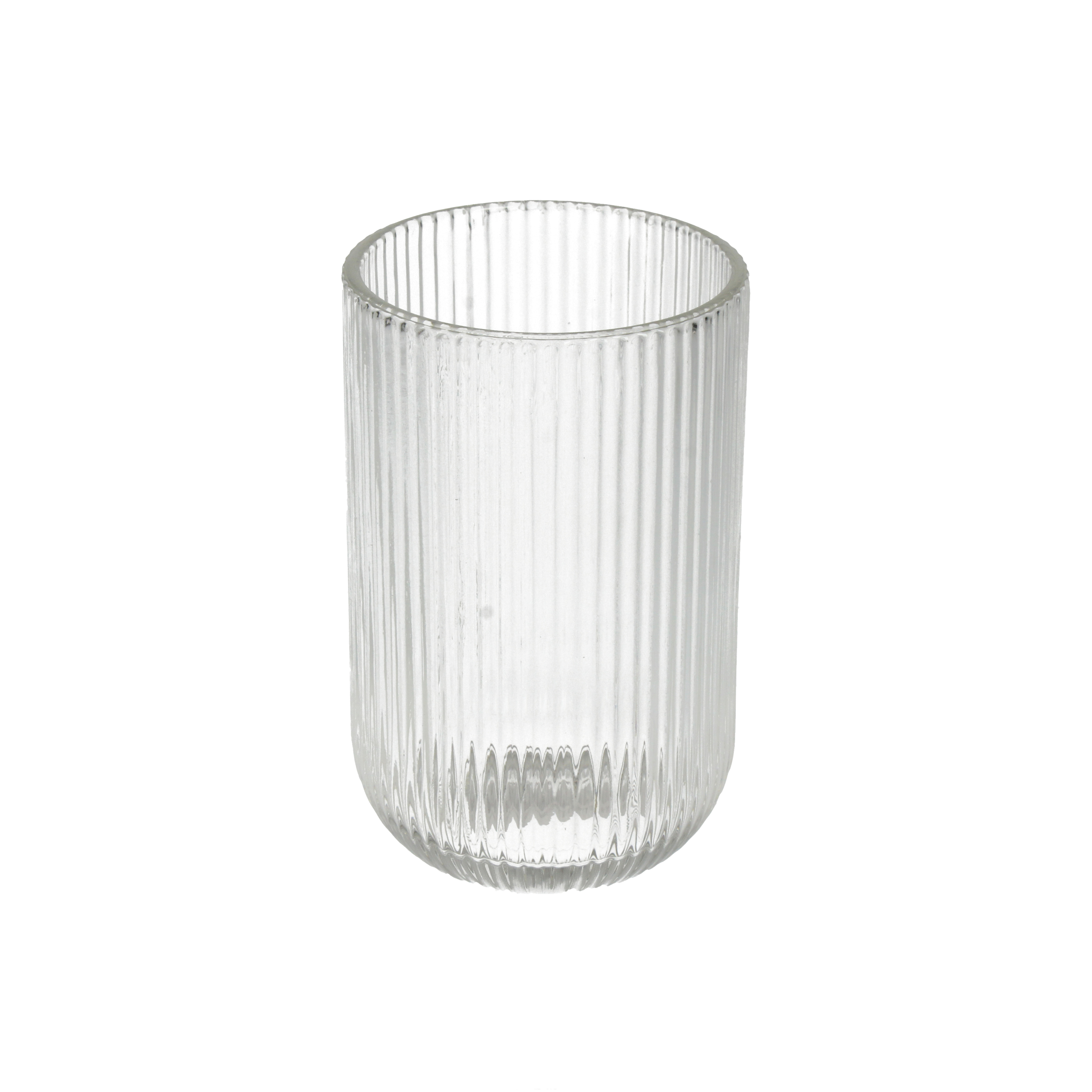 Candle Holder Stripe Glass