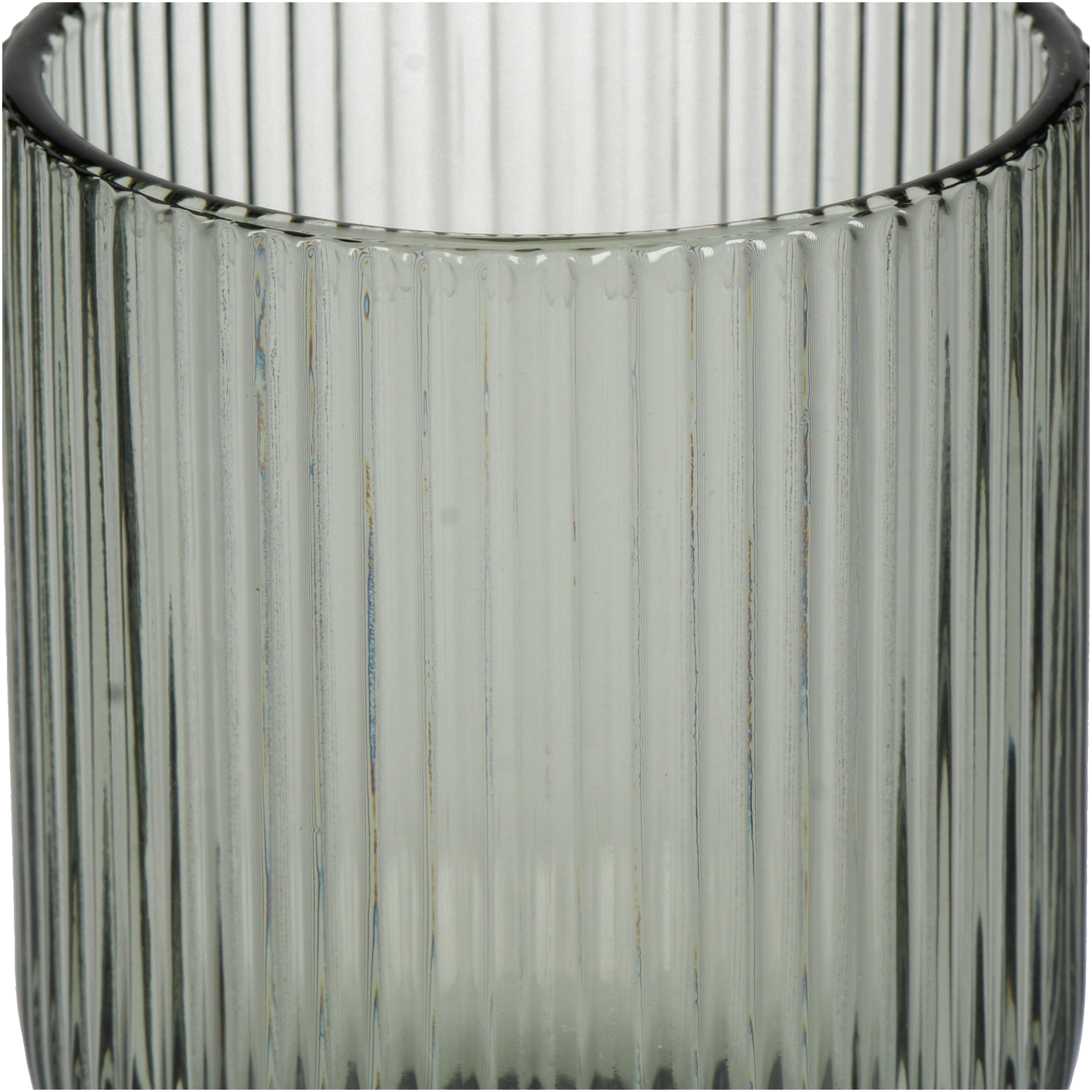 Candle Holder Stripe Glass