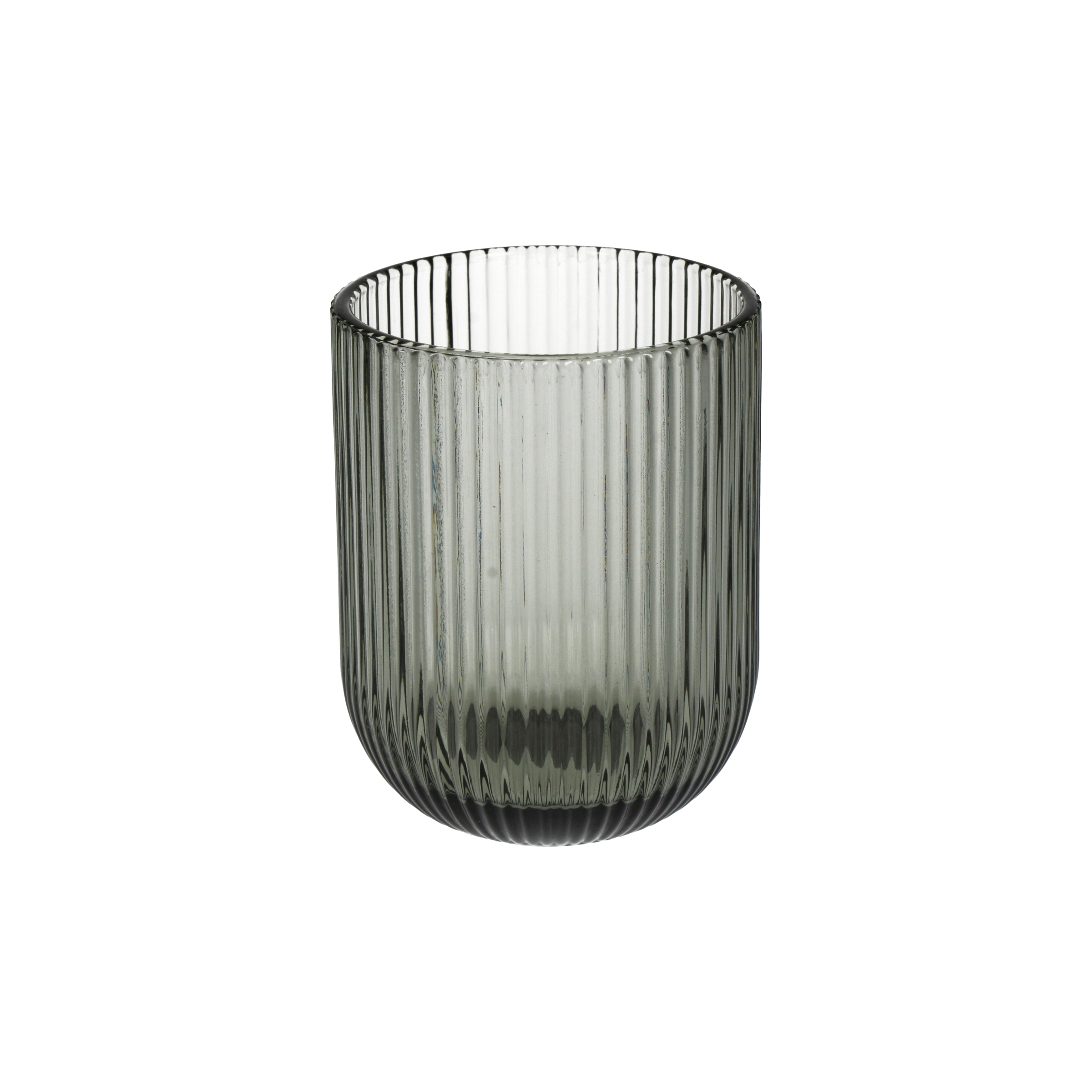 Candle Holder Stripe Glass
