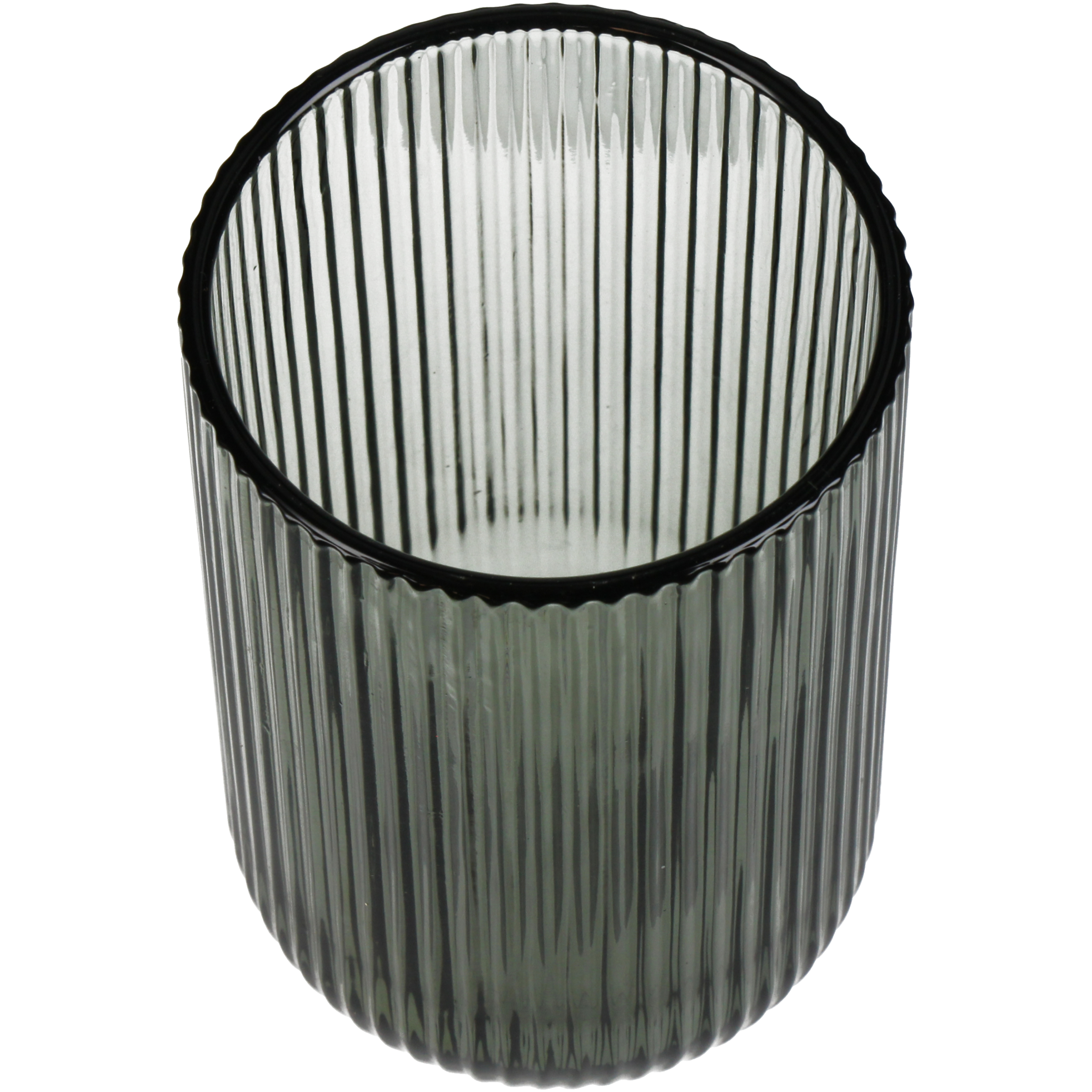 Candle Holder Stripe Glass