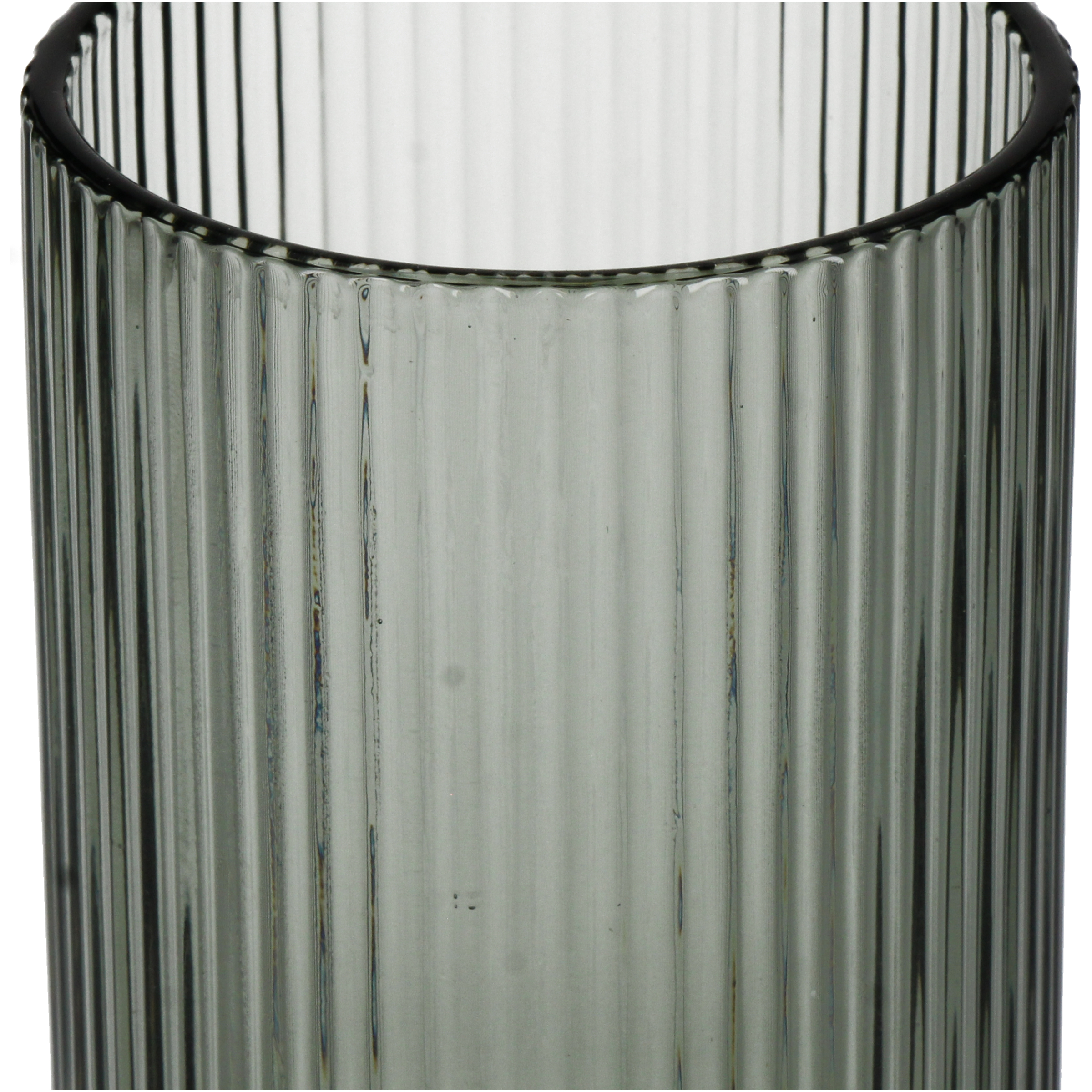 Candle Holder Stripe Glass