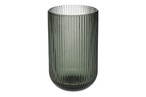 Candle Holder Stripe Glass