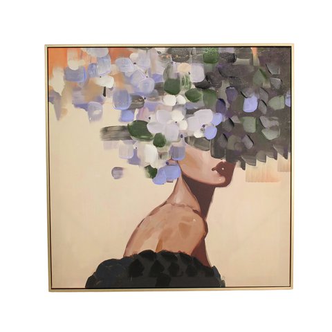 Wall Plaque Lady Canvas