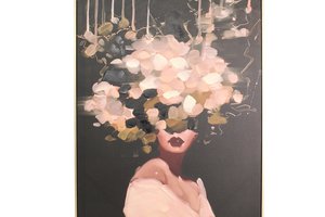 Wall Plaque Lady Canvas