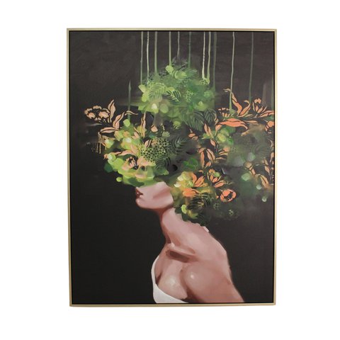 Wall Plaque Lady Canvas