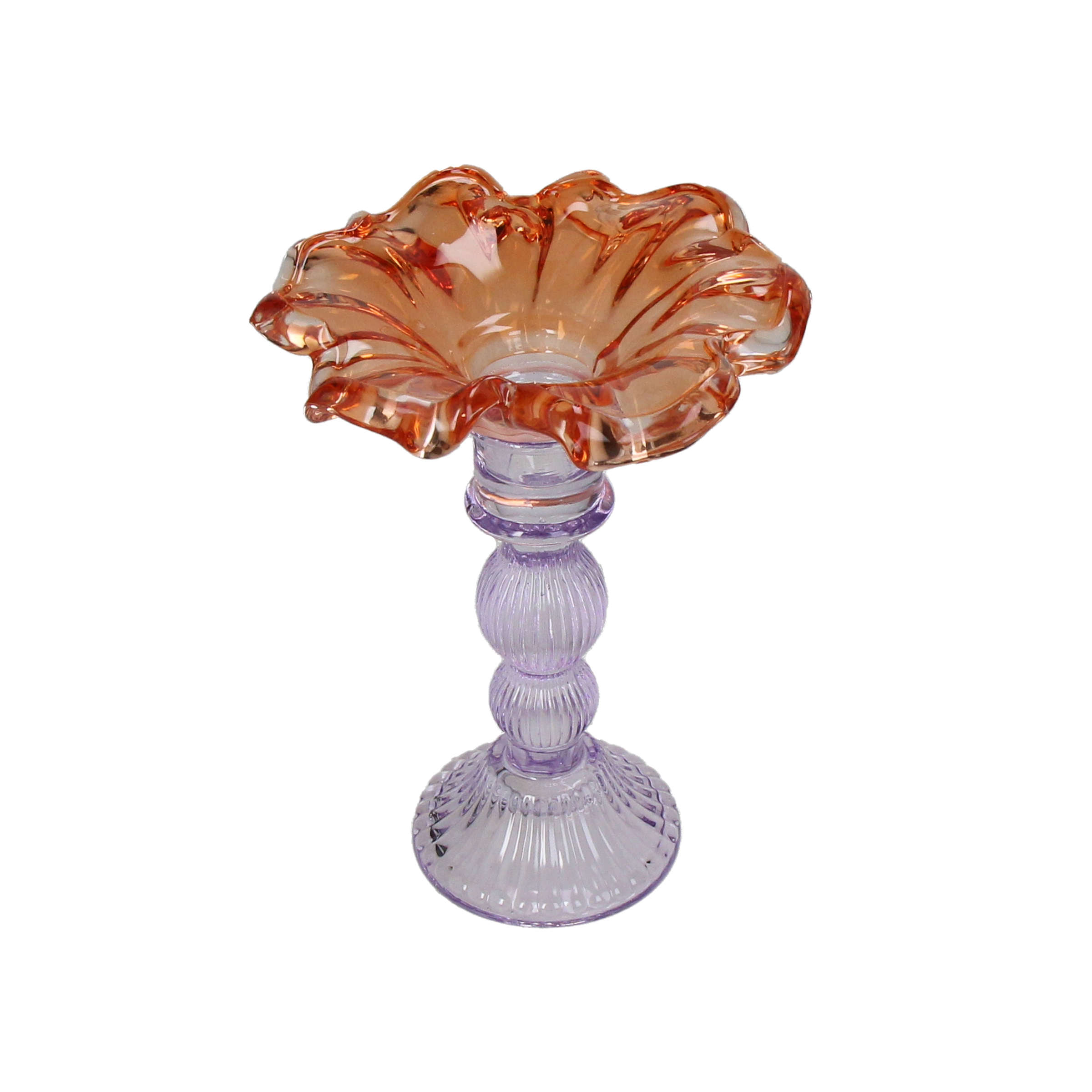Candle Stick Hibiscus Glass
