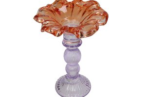 Candle Stick Hibiscus Glass