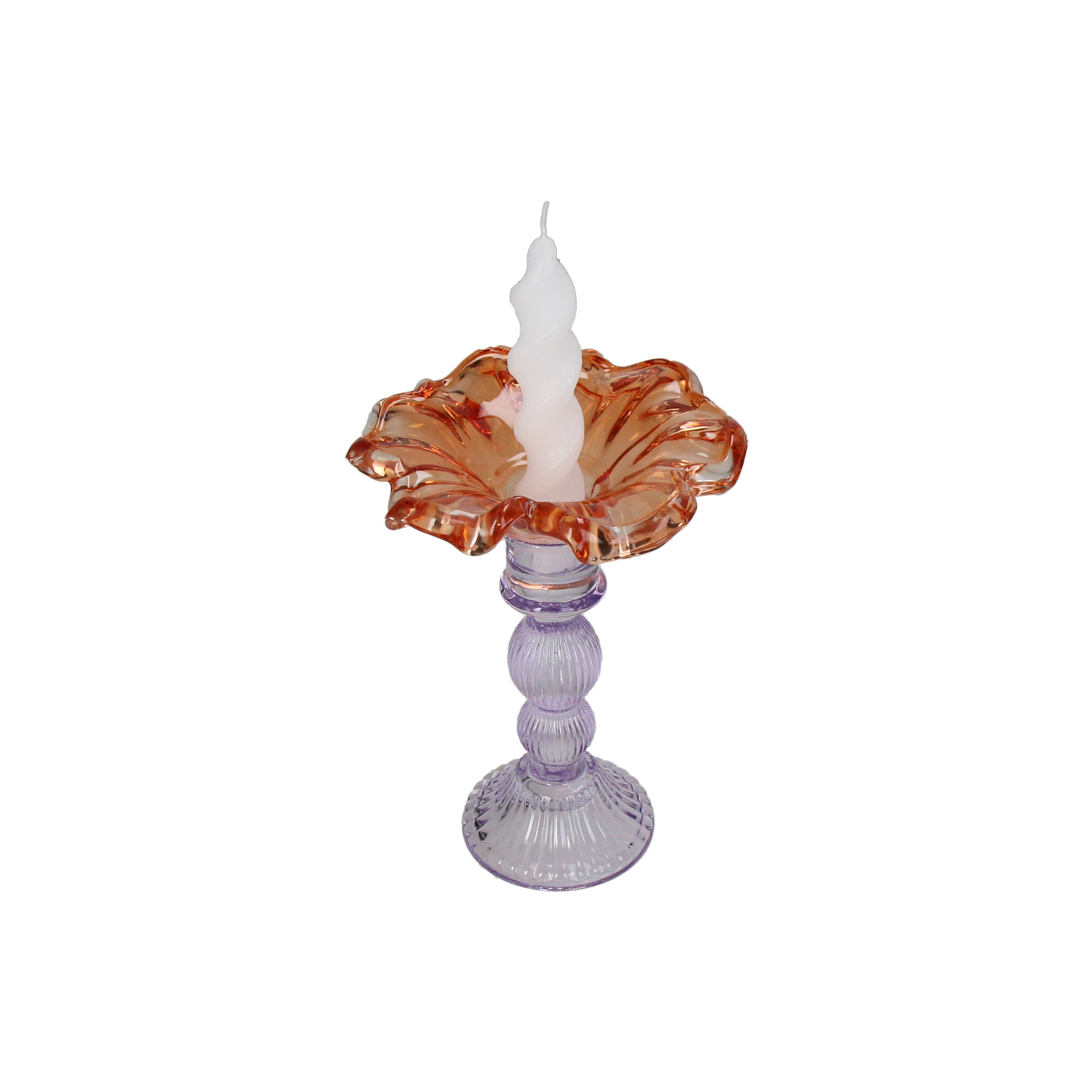 Candle Stick Hibiscus Glass