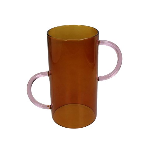 Vase Glass Amber