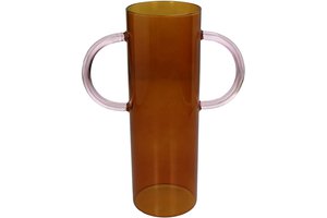 Vase Glass Amber