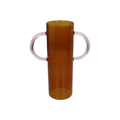 Vase Glass Amber
