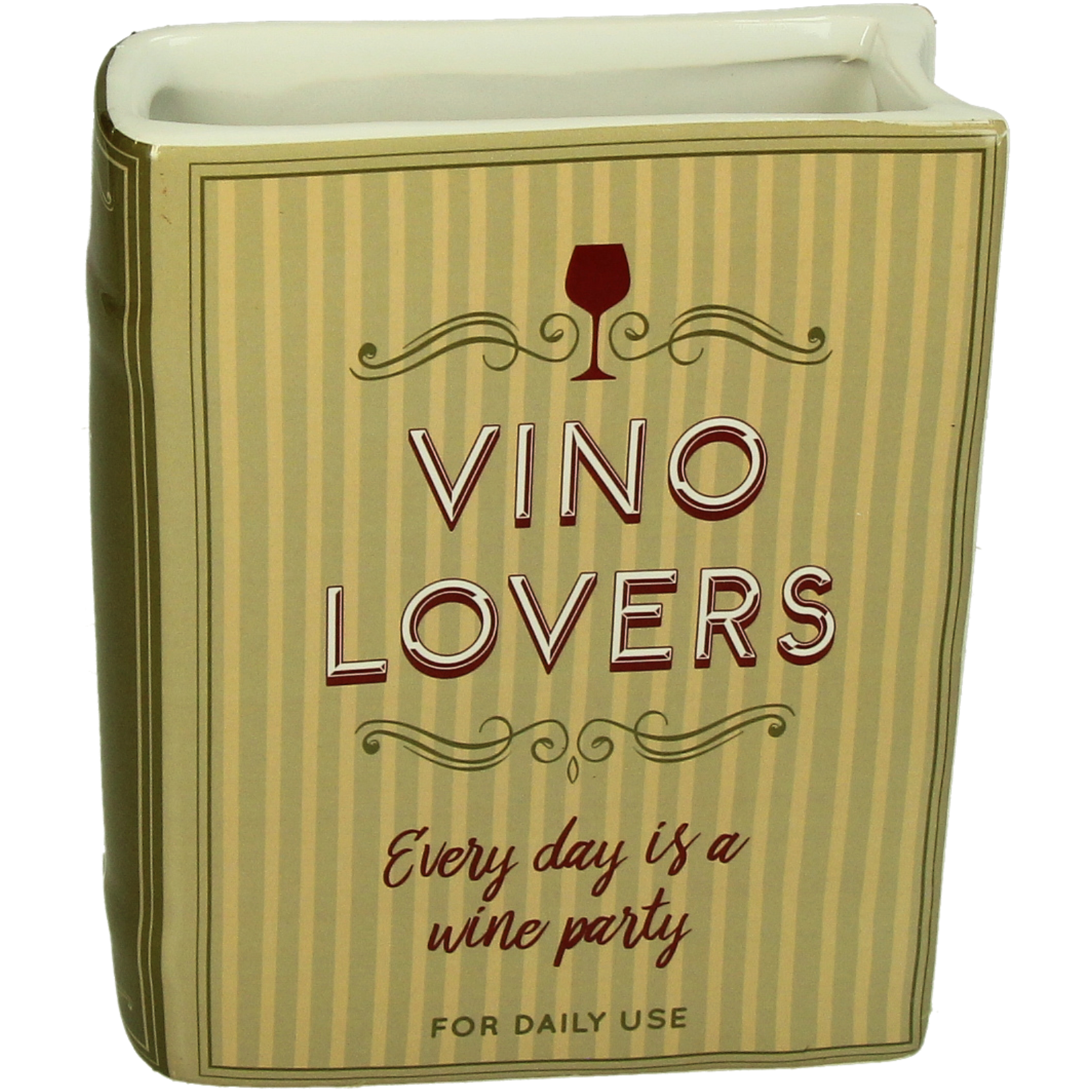 Vase Book "Vino Lovers" Dolomite Green