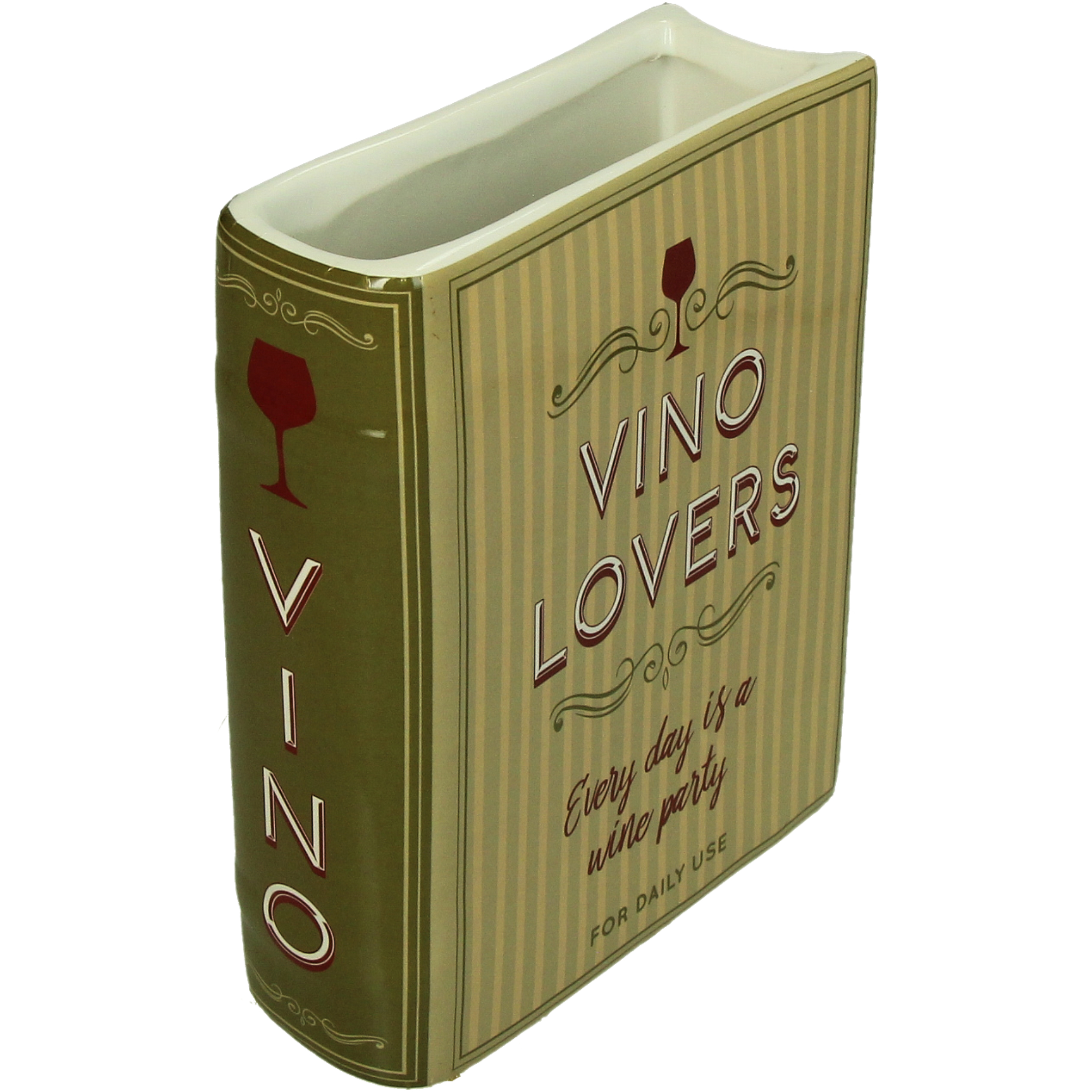 Vase Book "Vino Lovers" Dolomite Green
