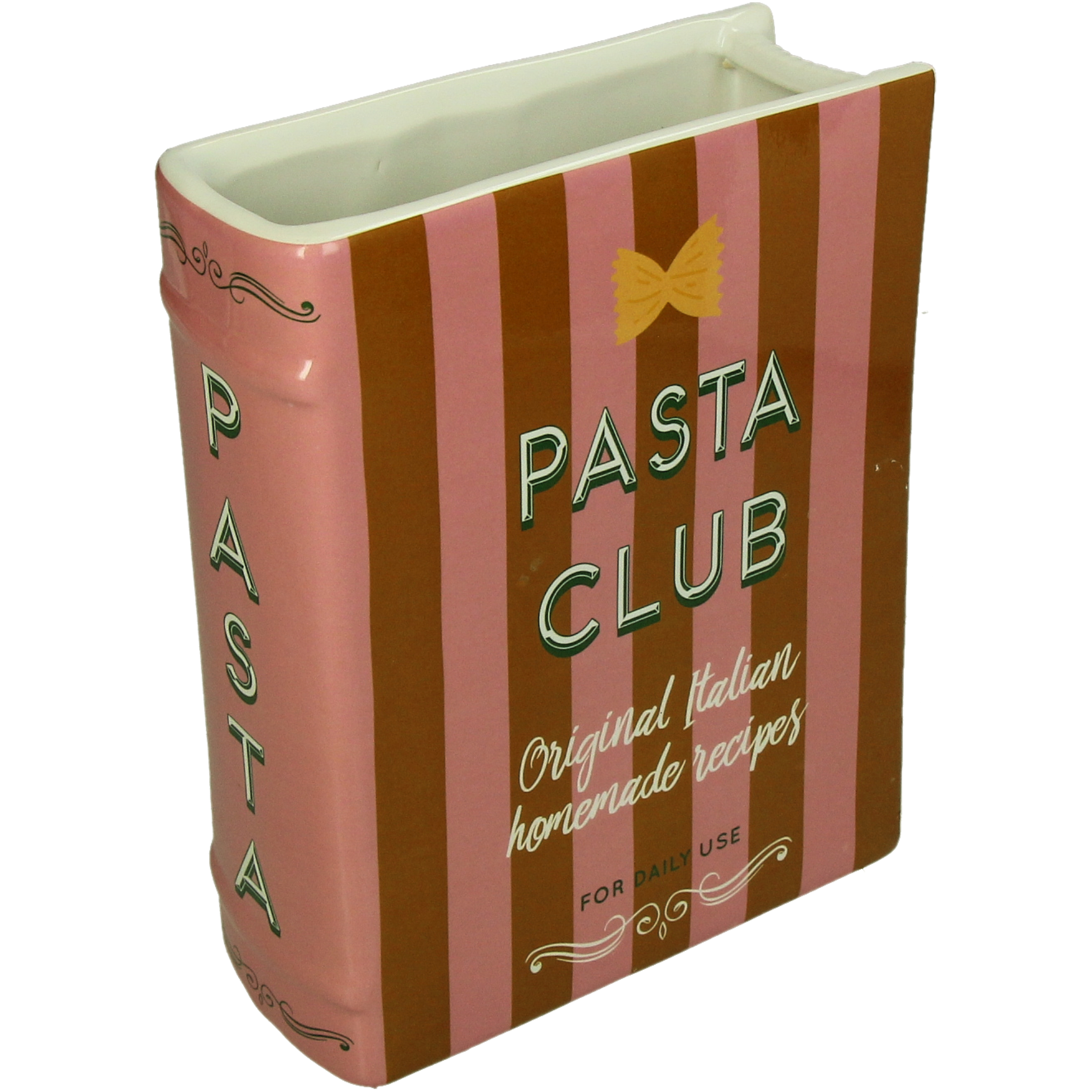 Vase Book "Pasta Club" Dolomite Pink