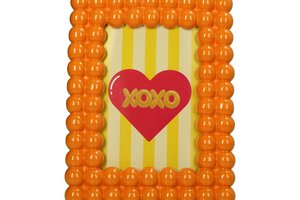 Photo Frame Bubbles Orange