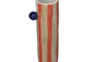 Vase With Stripes And Bubbles