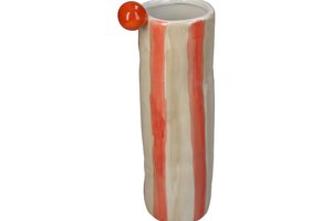 Vase With Stripes And Bubbles